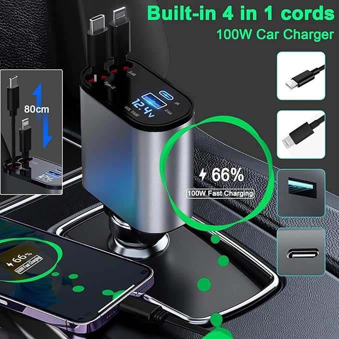 🚀 "Carga Ultrarrápida y sin Enredos para tu Auto"