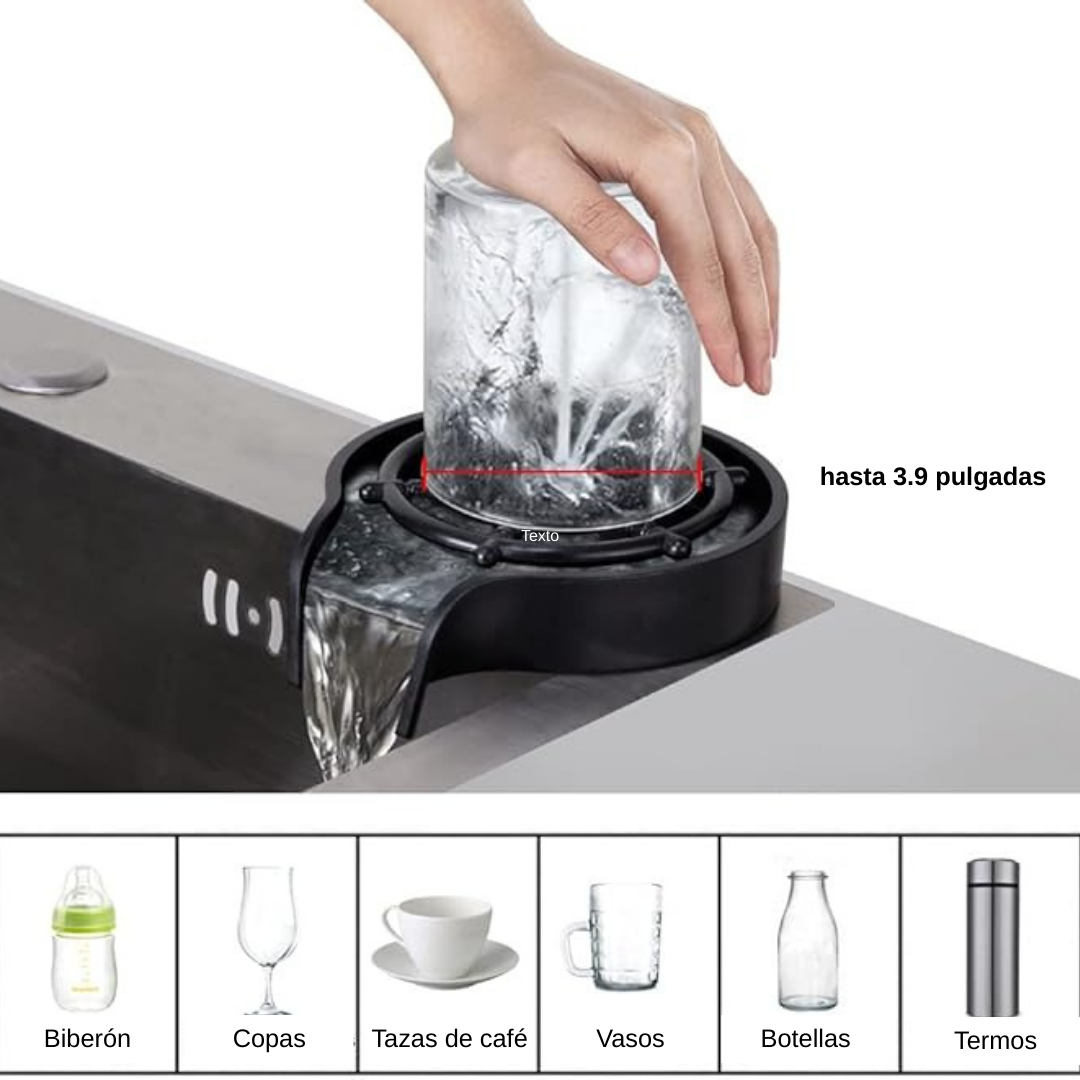 Ahorra tiempo, agua y cuida tu cristalería con solo presionar. 💦 Limpia Vasos Automático de Alta Presión