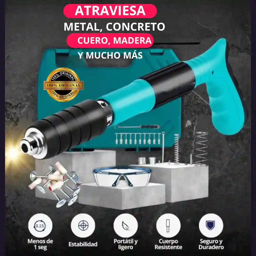 Pistota Manual de Clavos Fulminantes+10 Clavos de Regalo