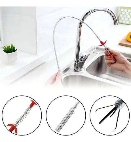 Gancho de limpieza Para Tuberías 3 METROS - Extrae y libera drenajes